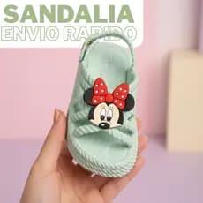 Papete Sandália Menina Minnie Confortável e Macia Baby Leve Trançada