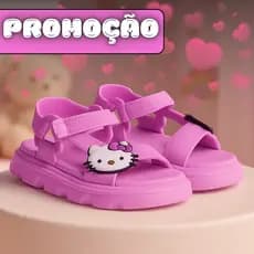 Sandália Papete Hello Kitty Infantil Menina Confortável e Prática
