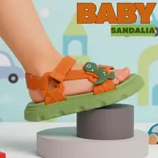 Sandália Baby Menino Confortável Dino Antiderrapante Super Leve Promoção