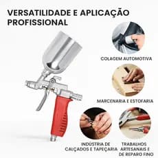 Pistola Aplicadora Cola Gravidade Ms32 200ml Bico 1.2 Steula Sapataria Tapeçaria Tecido