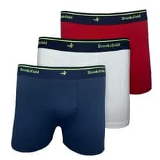Cueca Box Masculina em Algodão kit 3 unidades