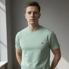 Camiseta Brooksfield Masculina Algodão Peruano 40.1 Premium Básica