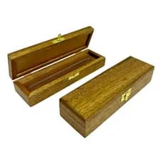 Estojo Para Caneta Personalizável de Madeira Natural (Canela)