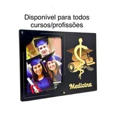 Porta-Retrato Profissão Presente Formatura Foto 15x21 MDF e Vidr