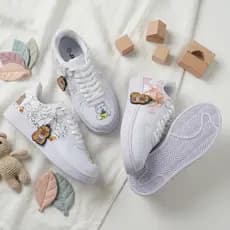 Kit 2 Pares Tênis Infantil Menina Branco Rosa Leve Confortável para Escola e Lazer
