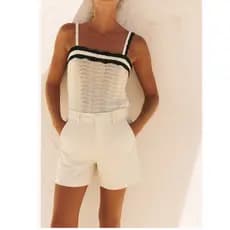 Short Alfaiataria feminino com bolso e zíper