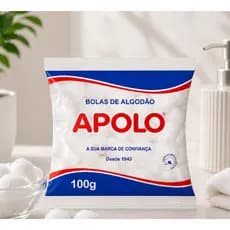 Um Pacote Algodão Bola Apolo 100g - 100% Algodão