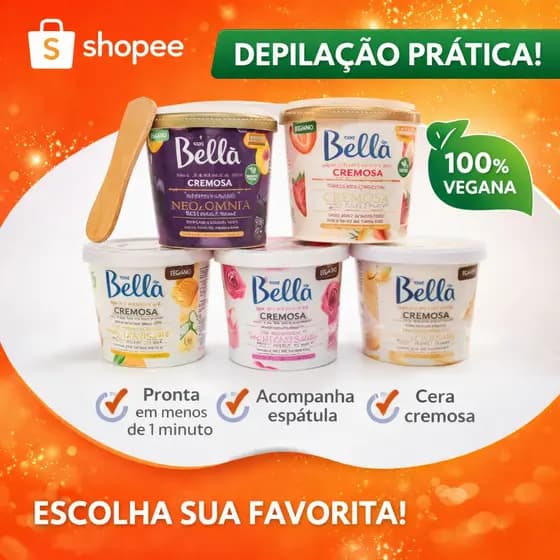 Depil Bella Cera Micro-Ondas 100g | Depilação Prática | Mel, Morango, Rosas, Chocolate Branco, Ameixa