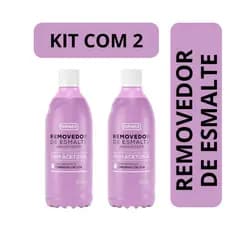 Kit 2 Removedores de Esmalte UVA Farmax 500ml - Sem Acetona | Profissional Nail Designer