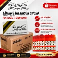 Lâmina de Barbear Wilkinson Sword Original Aço Inox Para Barbear Revenda Promoção