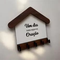 Porta Chaves Casinha Parede Apartamento Casa Frases Elegante Moderno MDF
