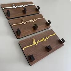Porta Chaves Escrita Home Apartamento Escritório Casa MDF Elegante Prático Organizar