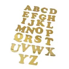 Kit Letras Acrílico Decoração Dourado Espelhado Alfabeto 4cm Enfeite