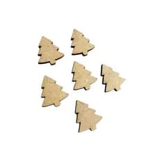 Kit 100 Unidades Árvore Natal MDF Painel Artesanato Natalino Aplique Decorativo Caixa Arte Manual