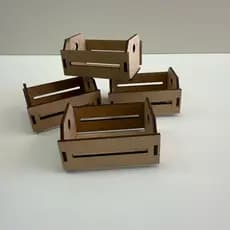 Kits 10/20/30 Unidades Mini Caixotes Lembrancinhas Cru Decoração MDF Enfeite