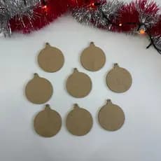 Kits 10/100 Bolas Natal MDF Enfeite Decoração Artesanato Árvore Natalina