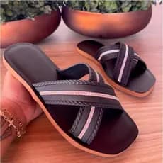 Sandália Feminina Cruzada -  Sandália Feminina Rasteirinha TENDÊNCIA DA MODA - Chinelo Feminino