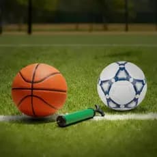Bola De Futebol + Bola Basquete + Bomba De Ar Campo Quadra Praia