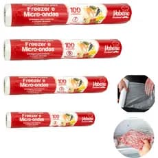 Saco Bobina 100 Unidades Para Congelar e Armazenamento Alimentos 2l 3l 5l 7l Litros