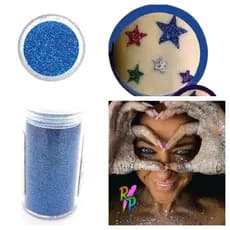 Glitter Cosmético Pó Azul 10g Maquiagem Artística Lary