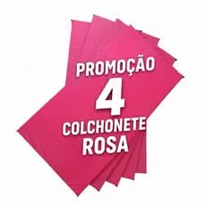 Kit 4 Colchonetes Rosa Fitness 90x45x2cm Impermeável.