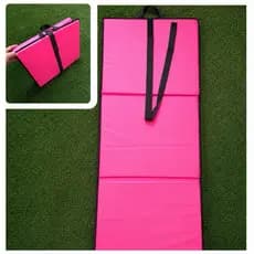 Colchonete Dobrável Maleta Rosa Fitness Yoga Abdominal Fisioterapia Academia Pilates