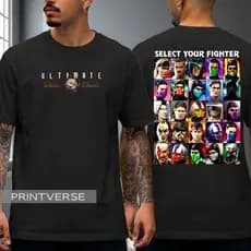 Camiseta Kombat Jogo Mortal Videogame  Algodão