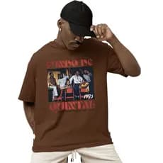 Camiseta Oversized Masculina Banda Fundo de Quintal - Envio Rápido