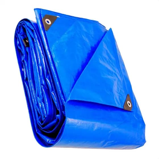 Lona Plástica Impermeável 8x8 Polietileno Azul Reforçada Guepar