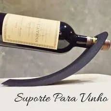 Porta Vinho Elegante - Decoração Suporte De Garrafa Moderno Luxuoso Preto