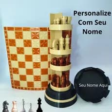 Jogo de Xadrez Personalizado Colecionadores Enxadristas Xadrezista Decoração Elegante Medieval Único