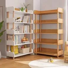 Estante de madeira para livros, estante para estudo infantil, 2/3/4/5/6 organizador de prateleira de armazenamento