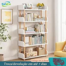 Estante de chão simples, estante de livros, estante de exposição, prateleira multifuncional, estante de livros