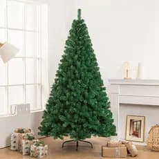 Árvore de Natal Verde Tradicional luxo 1,50m 1,80m 2,10m - Decoração Festiva Luxuosa para Natal