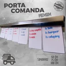 Porta Comanda 50 - 75 - 100 -150 cm Aço Inox Reforçado Premium Envio Imediato