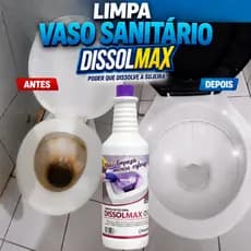 Dissolmax 1L Limpa Vaso Sanitário Dissomax Limpeza Pesada Banheiro Removedor Sujeira Envio Rapido
