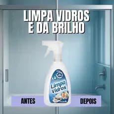 LIMPA VIDROS 500ML BRILHO IMEDIATO SEM MANCHAS PRATICO E EFICIENTE ENVIO IMEDIATO