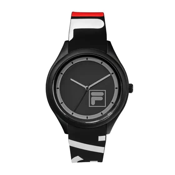 Relógio Fila Original Unissex Pulseira Silicone Preto 38-321-102