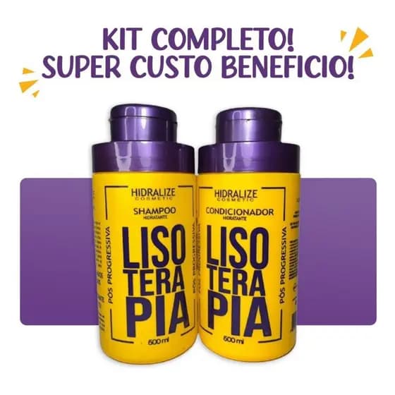 Kit Shampoo Condicionador Liso Terapia Progressiv Pós Químic