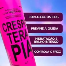 Mascara Crespoterapia Tratamento para Cabelos Crespos Hidralize 1L Hidrata Fortifica Antifrizz Bilho Intenso