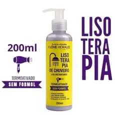 Progressiva de Chuveiro Lisoterapia 200ml – Redução de Volume, Brilho Intenso e Hidratação Capilar Antifrizz