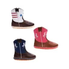 Bota texana country de couro para bebês