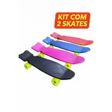Kit 2 Skates Infantil Criança Colorido Leve, Resistente, Reforçado, Divertido