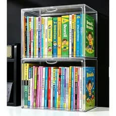 Caixa Acrílica Organizadora com Tampa para Livros e Itens Decorativos Transparente e Resistente Envio rápido