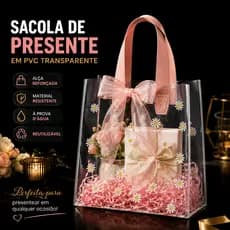 5/10 Sacos De presente Transparente  com Estampa de Margaridas- Adequado para o Natal, Dia dos Namorados, Halloween