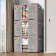 Caixa De Armazenamento Dobráveis Organizador De Roupas Cobertas Edredom Brinquedos Pano Com Ziper