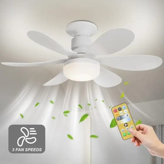 Ventilador De Teto Com Luz De 6 Hélices Controle Remoto Lcg led 60w