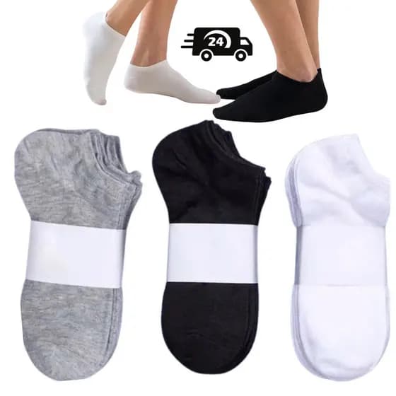 15 Pares De Meia Soquete Unissex