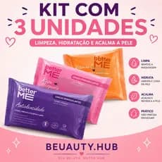 Kit 3 Lenços Demaquilante Skin Care Better Me