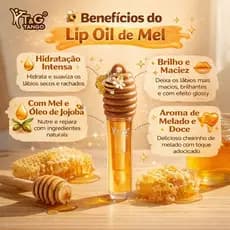 Lip Oil De Mel Hidratante Gloss Labial Nutritivo + Chaveiro - T&G TANGO